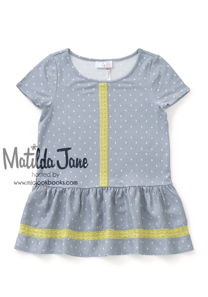 Matilda Jane Monologue Tunic Blue Floral Ruffle Flutter Top 8 Make Believe